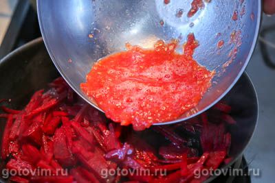 Южный борщ с баклажанами