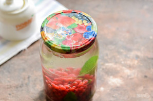 Компот из красной смородины с мятой на зиму