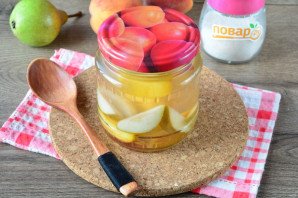 Компот из груш и персиков на зиму