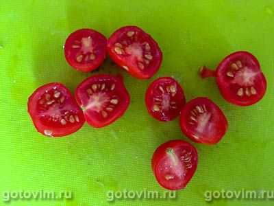 Закуска из буженины, молодого картофеля и черри