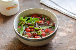 Компот из клубники "Мохито" на зиму