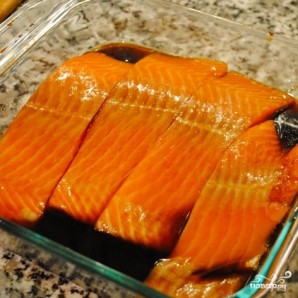 Семга в вине