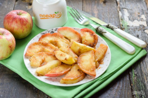 Жареные яблоки по-французски Жареные яблоки по-французски