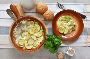 Кабачки в молоке Кабачки в молоке