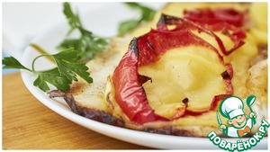 Пангасиус с сыром и овощами