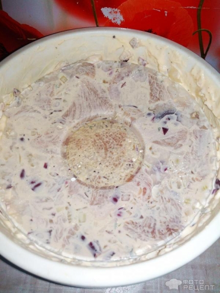 Рецепт: Быстро маринованный шашлык - Из свинины, маринованный растительным маслом и майонезом