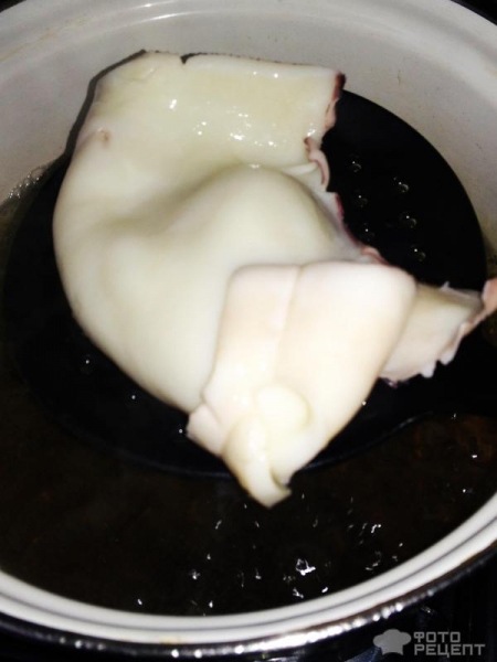 Рецепт: Кальмар жареный в сметане - Нежнейший и вкусный: в сметанно- соевом соусе