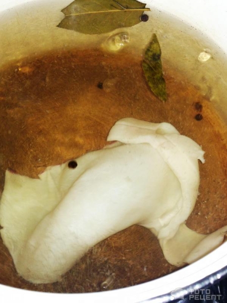 Рецепт: Кальмар жареный в сметане - Нежнейший и вкусный: в сметанно- соевом соусе