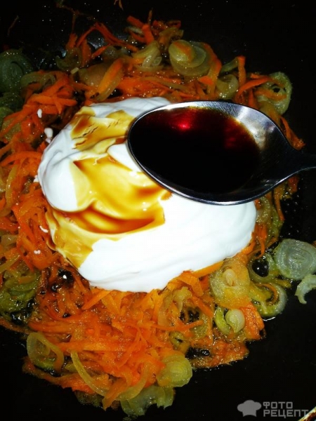 Рецепт: Кальмар жареный в сметане - Нежнейший и вкусный: в сметанно- соевом соусе