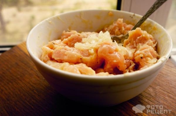 Рецепт: Корзиночки из куриного "теста" - с грибной начинкой Рецепт: Корзиночки из куриного "теста" - с грибной начинкой