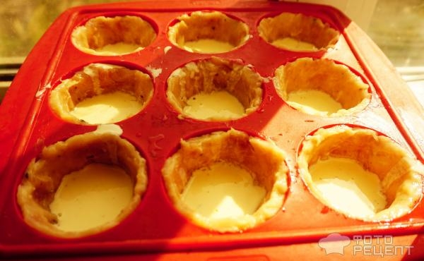 Рецепт: Корзиночки из куриного "теста" - с грибной начинкой Рецепт: Корзиночки из куриного "теста" - с грибной начинкой