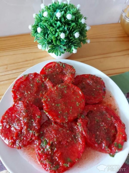 Рецепт: Маринованные помидоры - Закусочные Рецепт: Маринованные помидоры - Закусочные