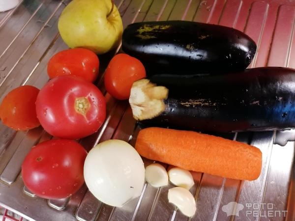 Рецепт: Рагу из баклажанов - С яблоками Рецепт: Рагу из баклажанов - С яблоками