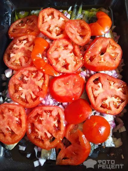 Рецепт: Рыба Охотник с помидорами - в дкховке