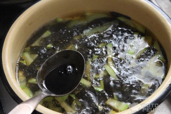 Рецепт: Уха из лососевых - с листами нори Рецепт: Уха из лососевых - с листами нори