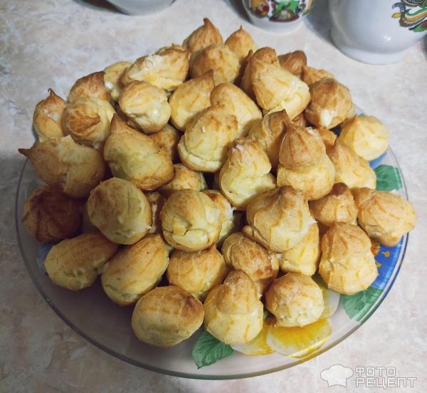 Рецепт: Заварные пирожные - Маленькие вкусняшки съедаются на ура!