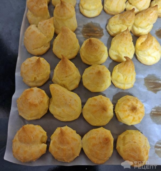 Рецепт: Заварные пирожные - Маленькие вкусняшки съедаются на ура!