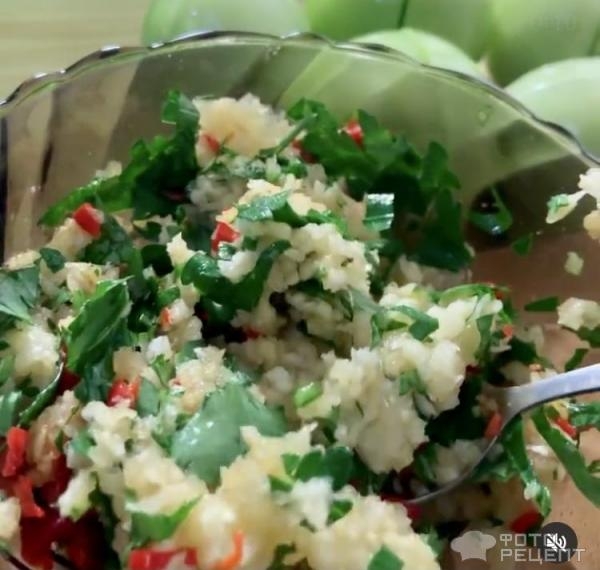 Рецепт: Зеленые помидоры маринованные - быстрое приготовление