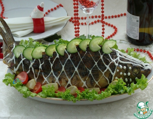 Рождественский пражский карп с киноа