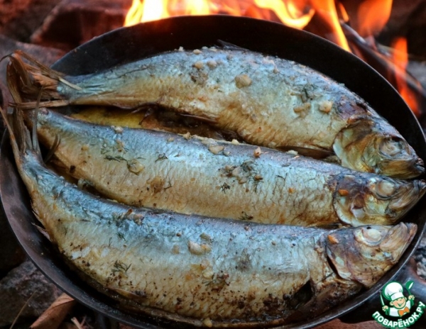 Запеченная сельдь с укропом Запеченная сельдь с укропом