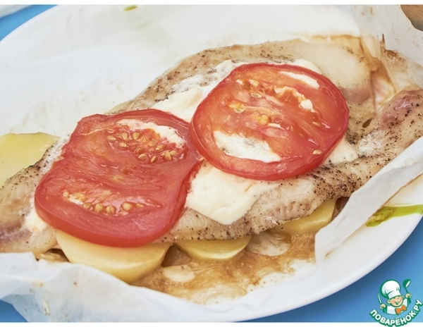 Запечённый пангасиус в пергаменте, в духовке Запечённый пангасиус в пергаменте, в духовке