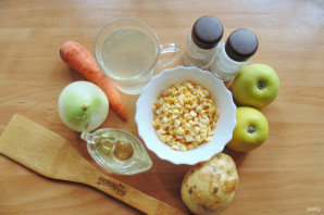 Гороховый суп с яблоками