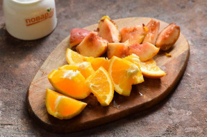 Компот из персиков и апельсинов на зиму