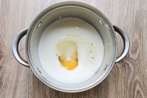 Блинчики с яблоком и брусникой