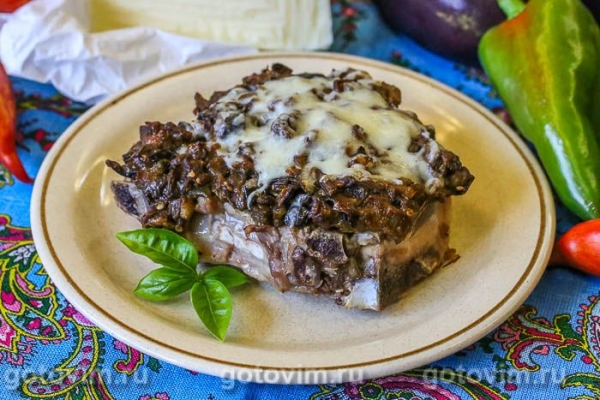 Свинина с баклажанами и сыром в духовке Свинина с баклажанами и сыром в духовке
