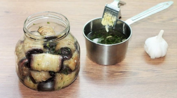 Маринованные баклажаны в укропной заливке, пошаговый рецепт с фото