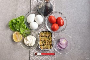 Салат из мяса мидий