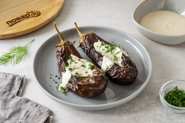 Баклажаны с тхиной Баклажаны с тхиной