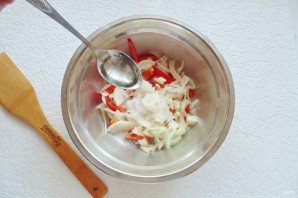 Маринованные вешенки с болгарским перцем