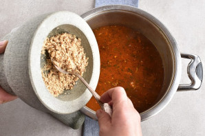 Харчо из говядины с ткемали Харчо из говядины с ткемали