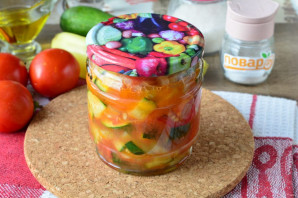 Цукини с помидорами и перцем на зиму Цукини с помидорами и перцем на зиму