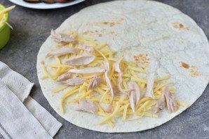 Кесадилья с курицей и баклажанами