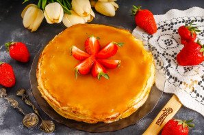 Блинный торт с карамелью