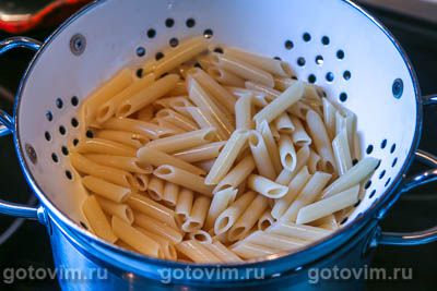 Макароны с фаршем и белыми грибами 