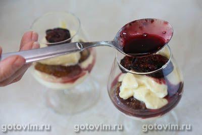 Крем из маскарпоне с инжиром в мёде и коньяком Крем из маскарпоне с инжиром в мёде и коньяком