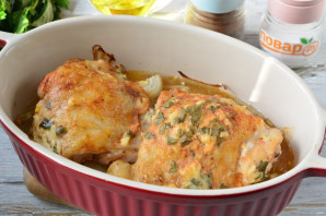 Курица с мятой в духовке