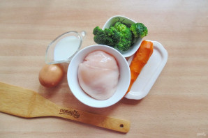 Куриное суфле с брокколи