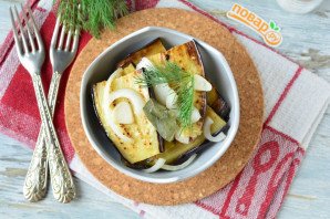 Маринованные баклажаны с чесноком и луком Маринованные баклажаны с чесноком и луком