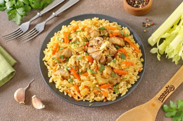 Плов с сельдереем Плов с сельдереем