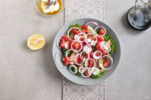 Салат из мяса мидий