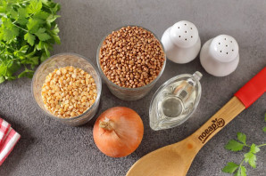 Гречневая каша с горохом