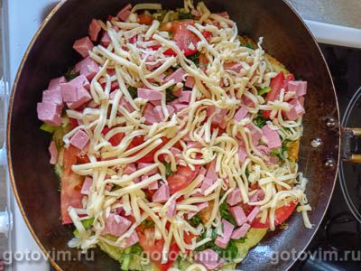 Пицца из кабачков на сковороде