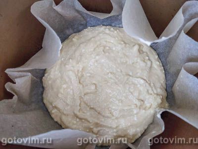 Заливной творожный пирог с бананами