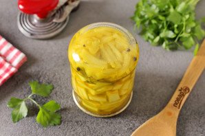 Маринованные кабачки с куркумой на зиму