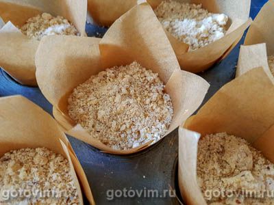 Тыквенные маффины с белым шоколадом и штрейзельной крошкой