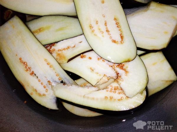 Рецепт: Баклажановая запеканка - с мясным фаршем "Обжорка летняя"